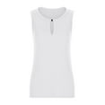 thumbnail image 6 of Tank Tops for Women Plus Size under $5 Round-Neck Loose Sleeveless Vest Pullover Tops White XL, 6 of 6