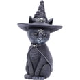 thumbnail image 1 of Figura de gato ocultista CHAO Purrah 13,5 cm color negro con sombrero de bruja, 1 of 5