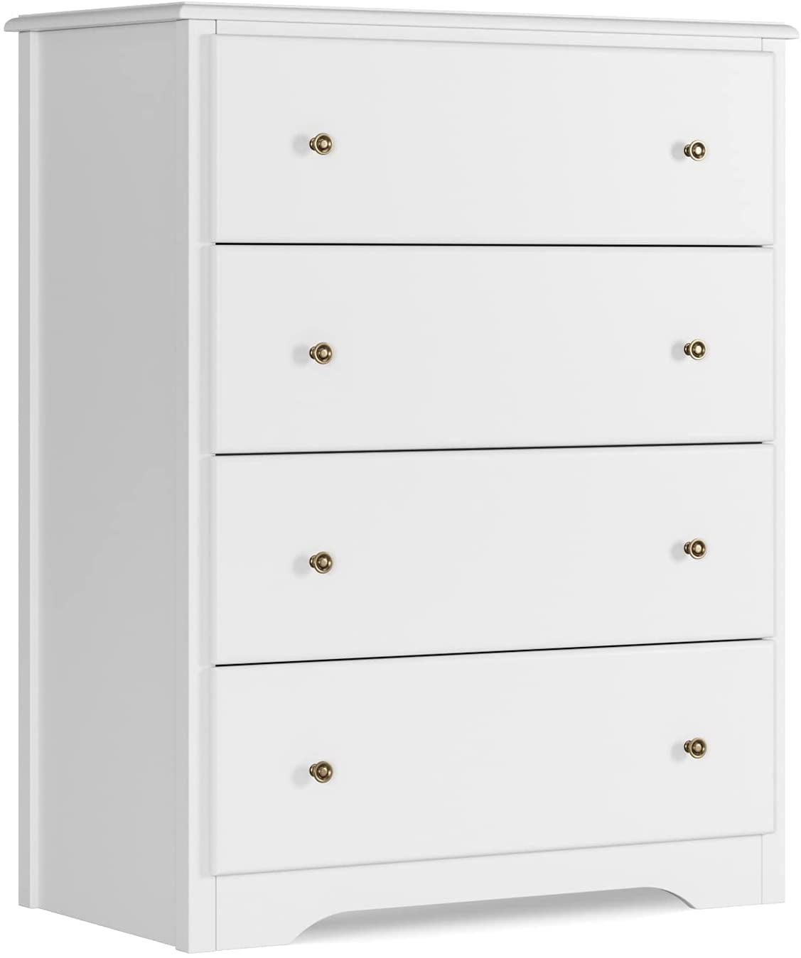 URKNO White Dresser With Drawers, Modern Wide Chest Of Drawers, Solid