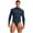Blue, variant on Men's Mock Turtleneck Shirts Basic Long Sleeve Bodysuit Button Crotch Undershirts Romper Dance Leotard Blue XL
