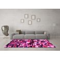 thumbnail image 3 of Ahgly Company Indoor Square Abstract Pink Contemporary Area Rugs, 3' Square, 3 of 4