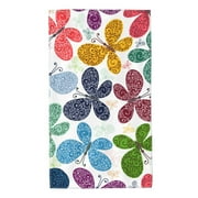 Kll Colorful Butterflies Ultra Absorbent & Soft Hand Towels For Bath, Hand, Face, Gym And Spa-27.5x16in