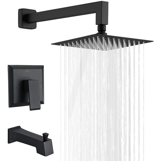 Homelody Shower Faucet Shower Valve Trim Kit Tub And Shower Faucet Set Rainfall Shower System With 8 Touch Clean Shower Head Bathtub Faucet Stainless Steel Matte Black Walmart Com Walmart Com