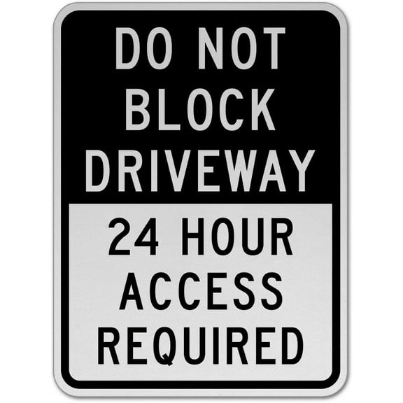 Vinyl Stickers - Do Not Block Driveway Sign A7 - Safety and Warning Warehouse Signs Stickers - 3.5" x 5" - 3 Pack
