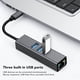 thumbnail image 5 of Expansor USB profesional de transferencia rápida de datos USB3.0 a Megabit RJ45 Hub para cámara de impresora HDD móvil portátil, 5 of 5