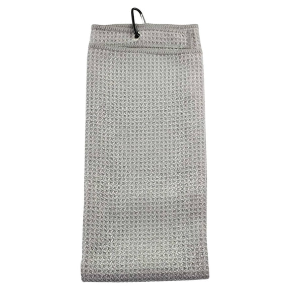 24"x16" Tri-fold Golf Towel, Microfiber Waffle Pattern Towels Absorption Soft Towel with Aluminum Clip for Golf Bags and Club