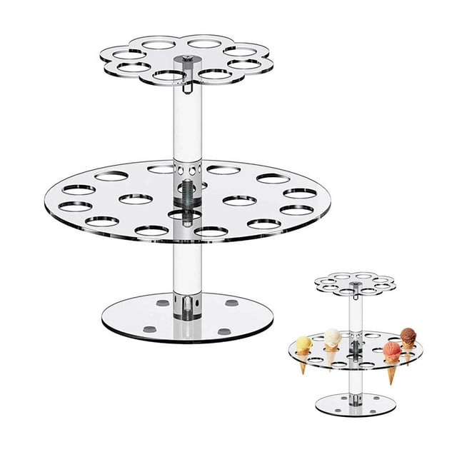 Ice Acrylic Ice Cream Cone Bracket Popcorn Cone Display Rack