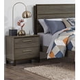 thumbnail image 5 of Contemporary Style Queen Bedroom Set 6pc Dresser Mirror Chest 2x Nightstands Antique Gray Dark Brown Bedroom Furniture, 5 of 7