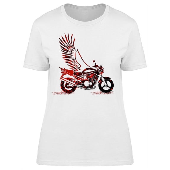 Abstract Multicolored Motorcycle T-Shirt Women -Image by Shutterstock, Female Medium