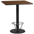 thumbnail image 1 of Flash Furniture Table de Bar Carrée en Stratifié de 30 Po en Noyer, 1 of 4
