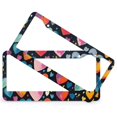 thumbnail image 2 of Multi Color Hearts License Plate Cover 2 Pack Colorful Heart Funny License Plates for Women 2 Hole Aluminum Metal License Plate Frames, 2 of 6