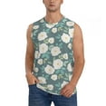 thumbnail image 2 of Picia Flower mens Cotton Tank Undershirts , Moisture-wicking Ribbed Tanks, Lightweight Cotton Tank Undershirts-X-Large, 2 of 8