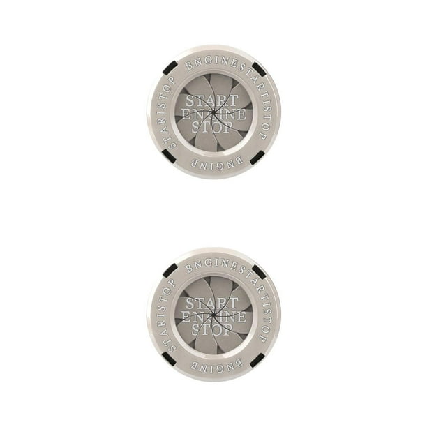 Speravity Cubierta de botón de arranque de motor de vehículos de aleación de aluminio extraíble Universal a prueba de arañazos accesorios de Gris 2piezas
