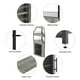 thumbnail image 5 of Aparador Esquinero Industrial para Bar – Botellero Desmontable, Soporte para Copas, Gran Espacio de Almacenamiento, Puerta de Malla, Buffet para Comedor, Sala o Cocina – Color Gris, 5 of 7