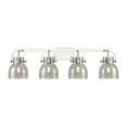 thumbnail image 3 of 423-4W-PN-G412-6SM Innovations Lighting Pilaster II Bell - 4 Light Bath Vanity-10.13 Inch Tall and 36.5 Inch Wide-Polished Nickel Finish-Light Smoke, 3 of 5