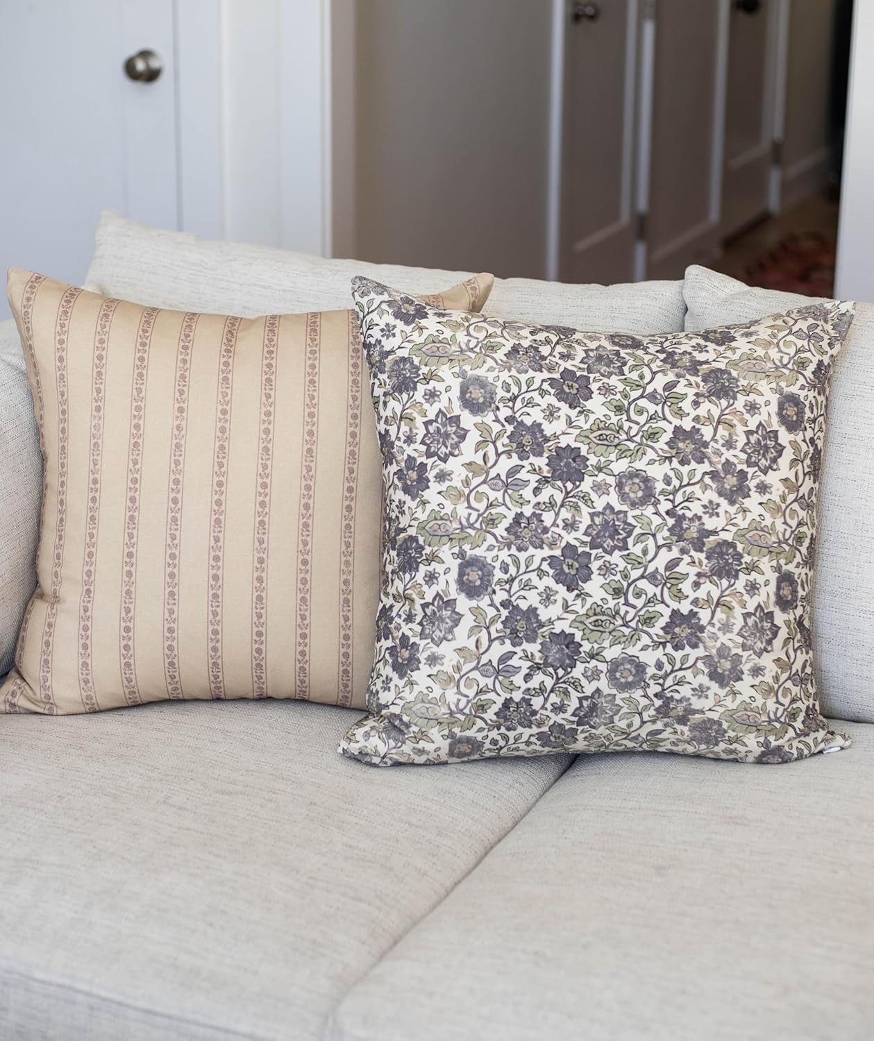4 Pack Decorative Throw Pillow Covers - Modern Solid Cotton Cushion Cases for Sofa Bedroom Living Room