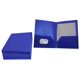 thumbnail image 3 of School Smart Carpeta de polietileno pesada de dos bolsillos, color azul, paquete de 25, 3 of 5