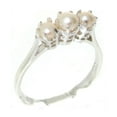 thumbnail image 1 of LBG 10k White Gold Cultured Pearl Womens Statement Ring - Size 6.75, 1 of 6