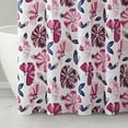 thumbnail image 4 of Tayson Zinnias Flower Floral Peva Shower Curtain Set with Bath Rug Gold, 4 of 4
