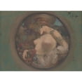 thumbnail image 2 of Milan Thomka Mitrovský 18x14 Gold Ornate Wood Frame and Double Matted Museum Art Print Titled - Study for the Painting ‘Night’ (1917), 2 of 4