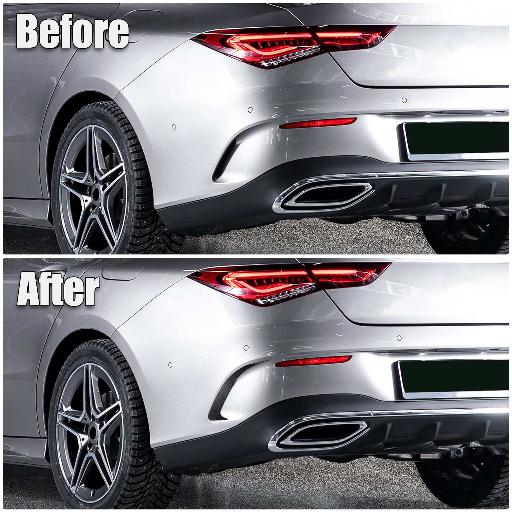 Unique Bargains 1 Pair Car Rear Bumper Air Vent Outlet Cover Trim for Mercedes-Benz CLA250