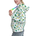 thumbnail image 2 of Lsque Pineapple Pattern Casual Women's Hoodie,Hooded Sweatshirt with Kangaroo Pocket,Pullover Hoodie with Eye-catching Drawstrings-Small, 2 of 7