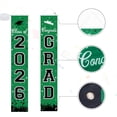 thumbnail image 6 of 2026 Graduation Banners Decorations, Graduation Banner Graduation Party Supplies Class of 2026, Hanging Congratulations/Congrats Grad Banner for Door and Porch, Party Decor - Green, 6 of 14