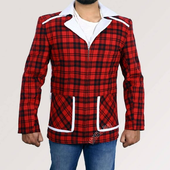 Red Coat For Men Red Long Jacket Mens Shearling Coat Faux Shearling Coat Cotton Coat For Men Cotton Jacket Mens Coat With Fur Collar Coat size XXXL