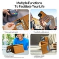 thumbnail image 6 of Wallet Case for iPhone 14 Pro Compatible with Mag-Safe for Men Women, Detachable Magnetic 2-in-1 PU Leather Wallet Phone Case Cover with Folio Card Slot Holder for iPhone 14 Pro, Brown, 6 of 10