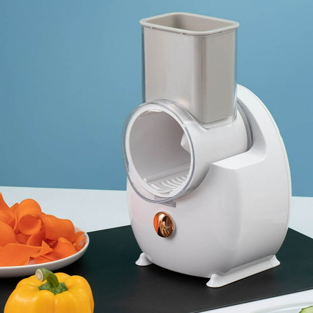 Rallador de verduras multifunción inalámbrico de tambor de cocina blanco