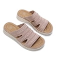 thumbnail image 2 of Rexoro Women Breathable Knit Slippers Lightweight Non-Slip Sandals Slip On Shoes Indoor Outdoor Summer Casual Daily Wear Pink 6, 2 of 6