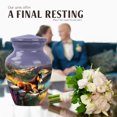 thumbnail image 4 of JAGASY Horse Funeral Urn for Ashes Adult Male, Blue Small Urns for Human Ashes Keepsake, Purple Flowers Decorative Urns for Mother, River Cremation Urn for Father, (3 Inch), 4 of 7