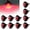 10pcs red, variant on LINLIN 3/4" Round LED Front Rear Side Marker Indicators Light Waterproof Bullet Clearance Marker Light 12V for Car Truck (Pakc of 10)