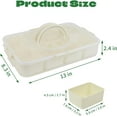 thumbnail image 2 of Snackle Box Container,Dishwasher and Microwave Safety Divided Serving Tray with Lid and Handle,Portable Snack Platters Clear Organizer for Fruits,Snacks,Candy and Nuts（8 Compartments）, 2 of 8