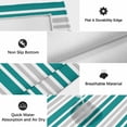thumbnail image 6 of Teal Stripes Outdoor Rug for Patio/Deck/Porch, Non-Slip Large Area Rug 5 x 8 Ft, Modern Minimalist Horizontal Ombre Lines Indoor Outdoor Rugs Washable Area Rugs, Reversible Camping Rug Carpet Runner, 6 of 8