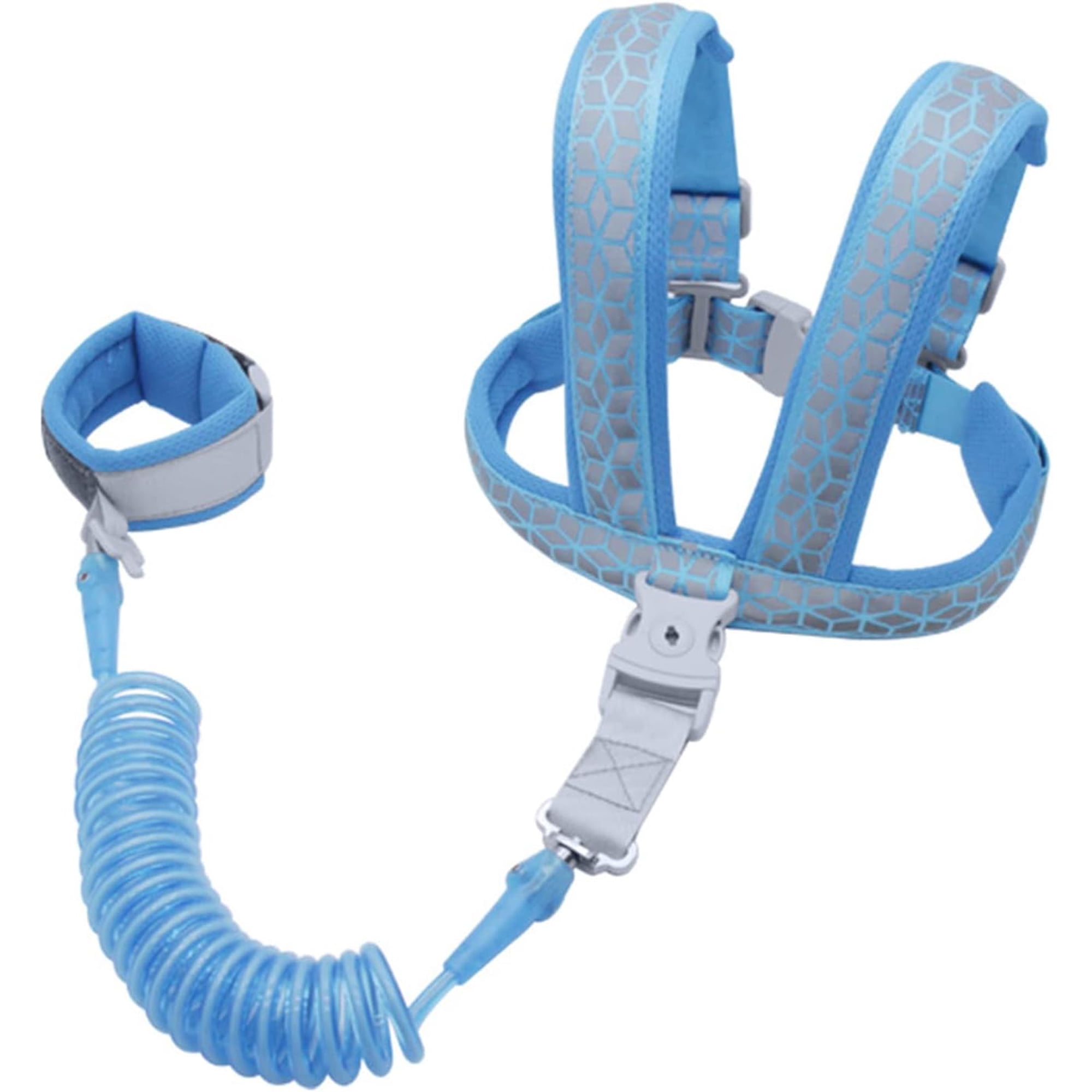 Toddler Leash with Key-Lock & Padded Harness – Anti-Lost Wrist Link for Kids, Stainless Steel Wire Child Safety Leash for Travel, Zoo, Airport – Adjustable & Secure Walking Strap for Boys & Girls