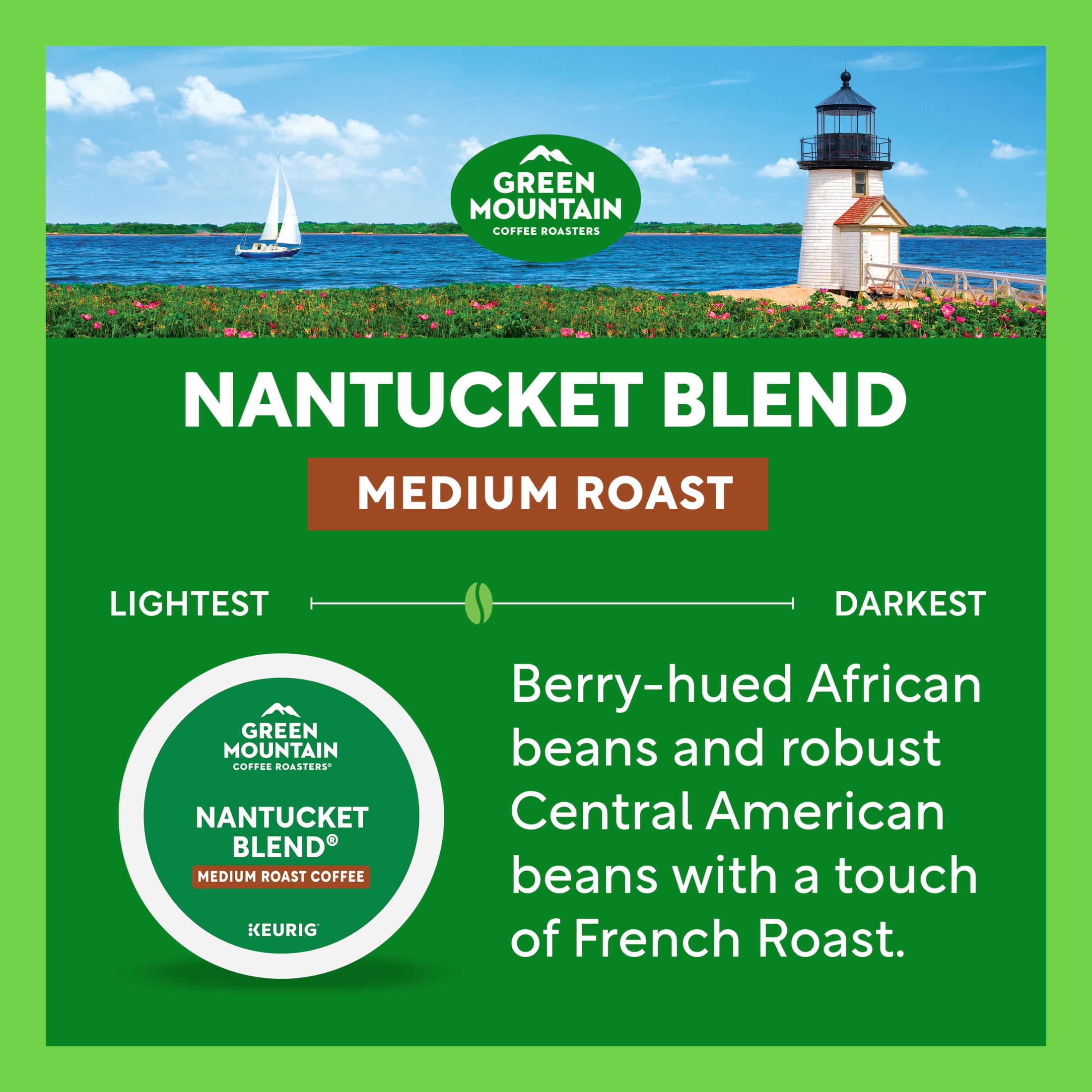 Green Mountain Coffee Roasters, Nantucket Blend Medium Roast K-Cup Coffee Pods, 48 Count