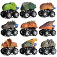 thumbnail image 2 of 26 estilos de mini modelo de coche de dinosaurio, juguete para niños, modelo de animal, coche de juguete de tracción trasera, figura de acción de coche tiranosaurio, juguetes de regalo, 2 of 5