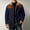 c01Blue, variant on USNSM Men's Sherpa Fleece Cotton Jacket, Cargo Jacket, Long Sleeved Lapel Winter Warm Coat with Multiple Pockets Blue XXL