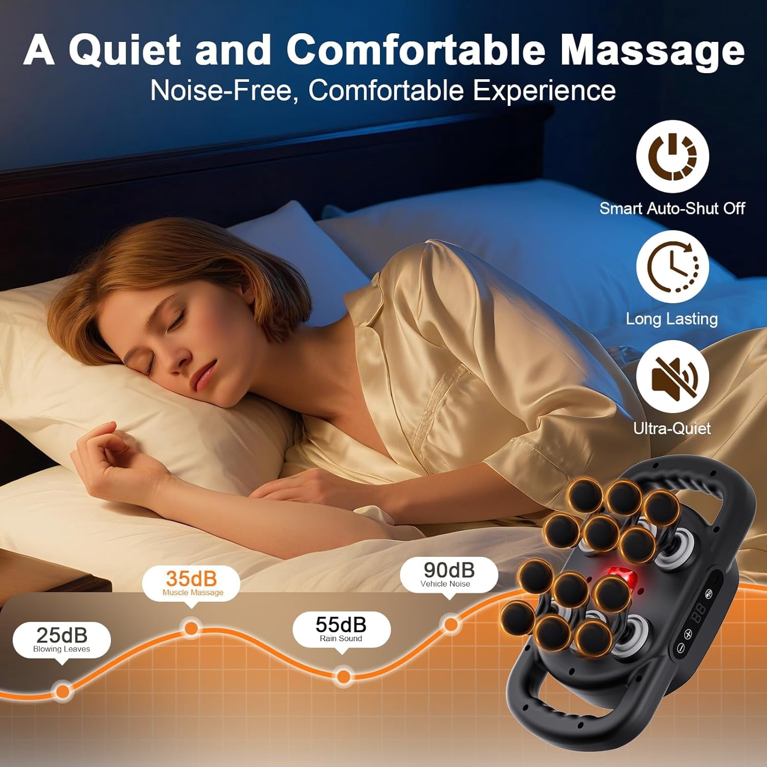12 Head Massage Gun Deep Tissue with 9 Levels & 9 Modes Electric Percussion Massager for Full Body Muscle Pain Relief