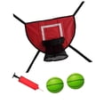 thumbnail image 3 of Trampolín, aro de baloncesto, portería de baloncesto, juguete deportivo, juego de portería, accesorio de trampolín para todas las edades, base ligera. rojo, 3 of 8