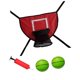 thumbnail image 3 of Mini trampolín de baloncesto con aro de baloncesto y soporte para exteriores con aro de seguridad para clavados. Accesorio para trampolín de todas las rojo, 3 of 8