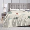 thumbnail image 4 of Vintage Leaves Texture Pattern Throw Blanket,Super Soft Anti-Pilling Flannel Bed Blankets, 60"x50", 4 of 8