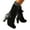 2-Black, variant on Victorian Boots for Women Vintage Ruffles Wide Calf Ankle Booties Lace up Retro Goth Witch Dance Shoes
