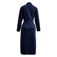 thumbnail image 4 of PBFRDSJ Women's Suede Long Shirt Dresses Lapel Long Sleeve Solid Color Casual Loose Midi Fall Spring Dresses with Belt, 4 of 5