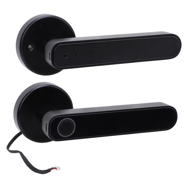 Cerradura de Entrada Inteligente ANGGREK con Desbloqueo por Aplicación de Puerto TIPO C para Puerta de 35-55 Mm de Grosor