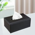 thumbnail image 5 of Qiweii Leather Tissue Box Cover European Style Hotel Restaurant Desktop Drawer Organizer, Home Office Decorative Holder for Napkins, 5 of 6