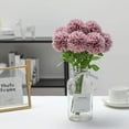 thumbnail image 3 of Flores de hortensias artificiales, flores de bola de crisantemo pompón de seda para la decoración de la oficina de la fiesta del jardín del hogar, ramos de novia, arreglos florales, centros de mesa Ormromra LL-2104-2, 3 of 7