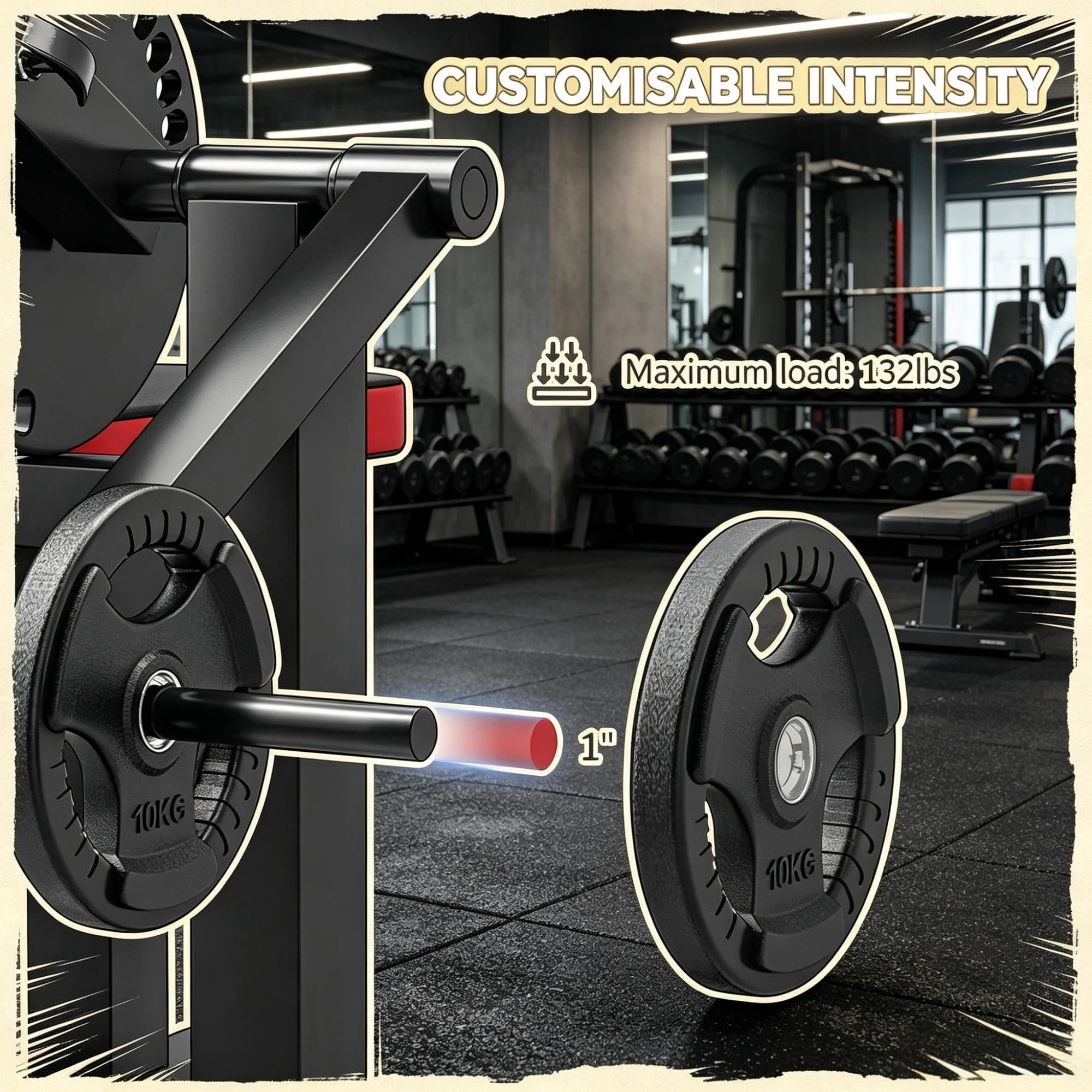 2 in 1 Heavy-Duty Bicep Preacher Curl Bench, Bicep Curl Machine with Adjustable Seat & Elbow Cushion Perfect for Home Gym Arm Training