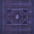 thumbnail image 1 of Ahgly Company Machine Washable Indoor Square Persian Blue Traditional Area Rugs, 8' Square, 1 of 4
